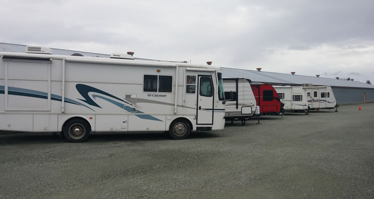 outdoor RV and trailer storage Sidney, Saanich, and Victoria.